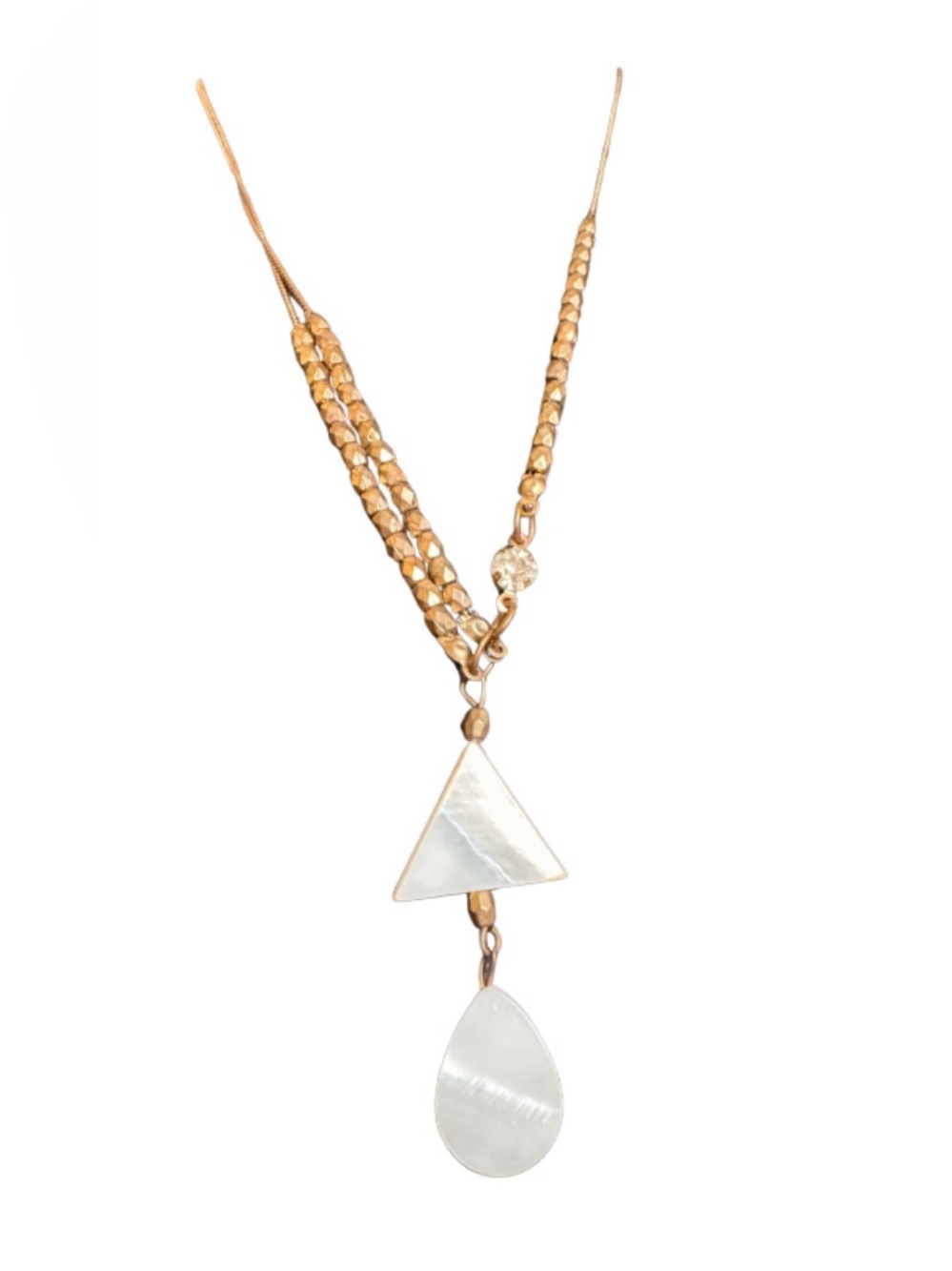 Vintage Abalone Geometric Necklace